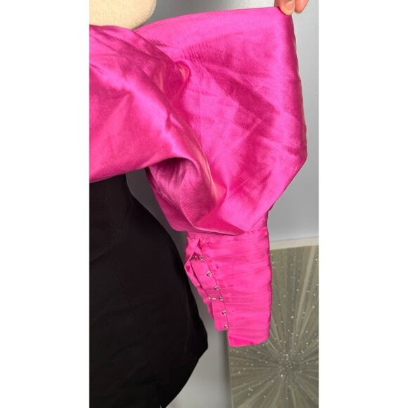 Nafsika Skourti Opera Puff Sleeve Off the Shoulder Mini Dress Size 4 - Picture 6 of 10